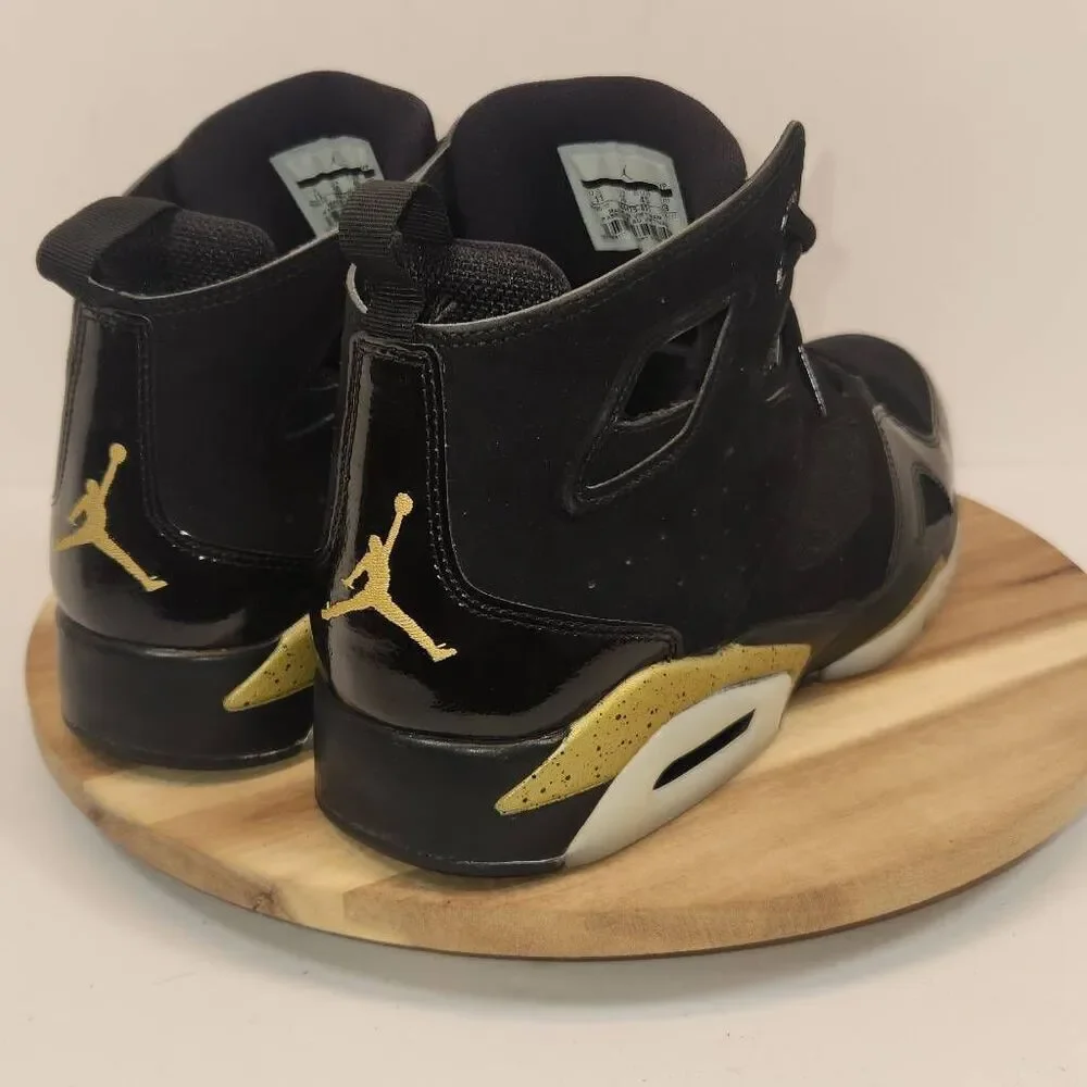 Air Jordan Flight Club 91 Black Metallic Gold Men's Size 11 - Picture 4 of 10